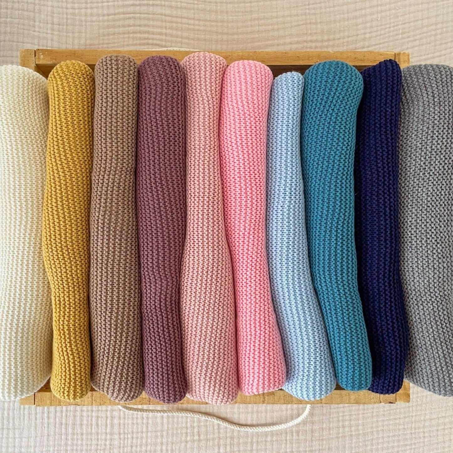 Personalised Knit Blanket | Sky Blue