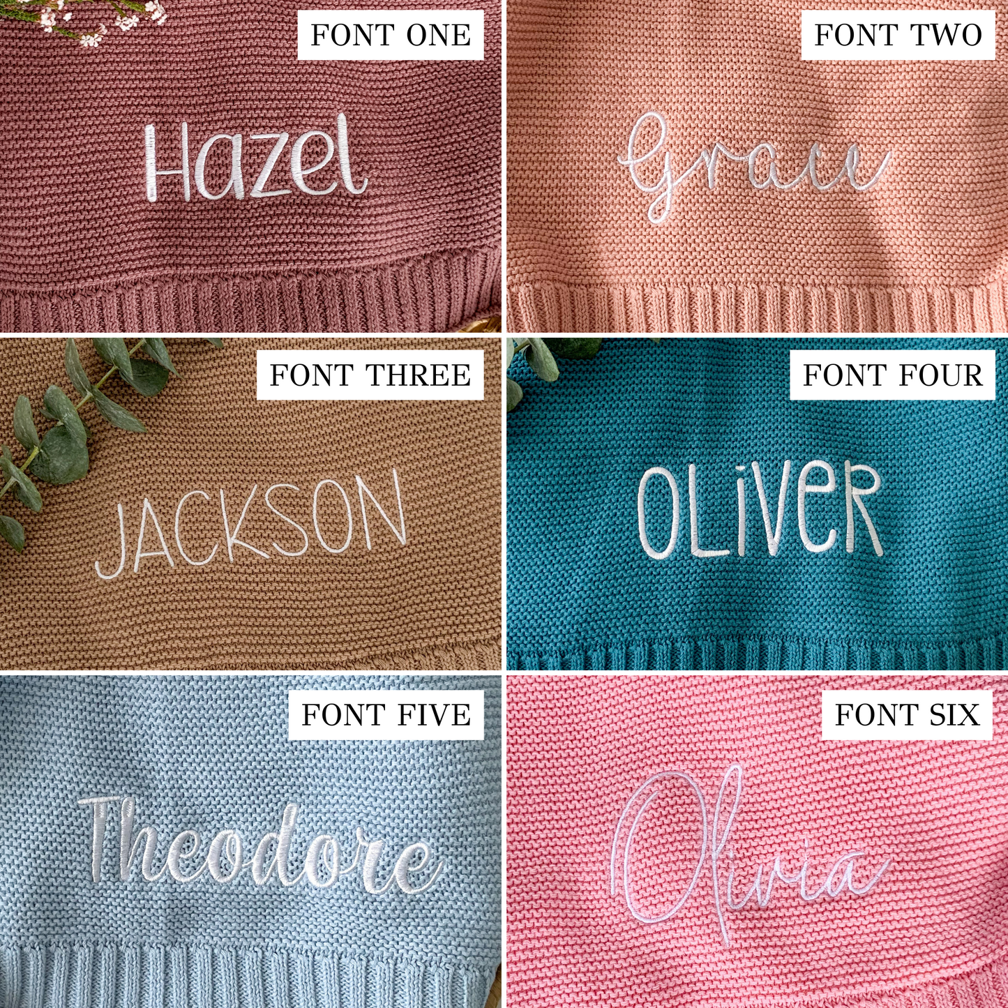 Personalised Knit Blanket | Cream