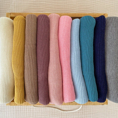 Personalised Knit Blanket | Mustard