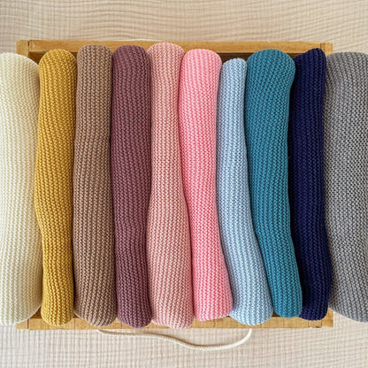 Personalised Knit Blanket | Sky Blue