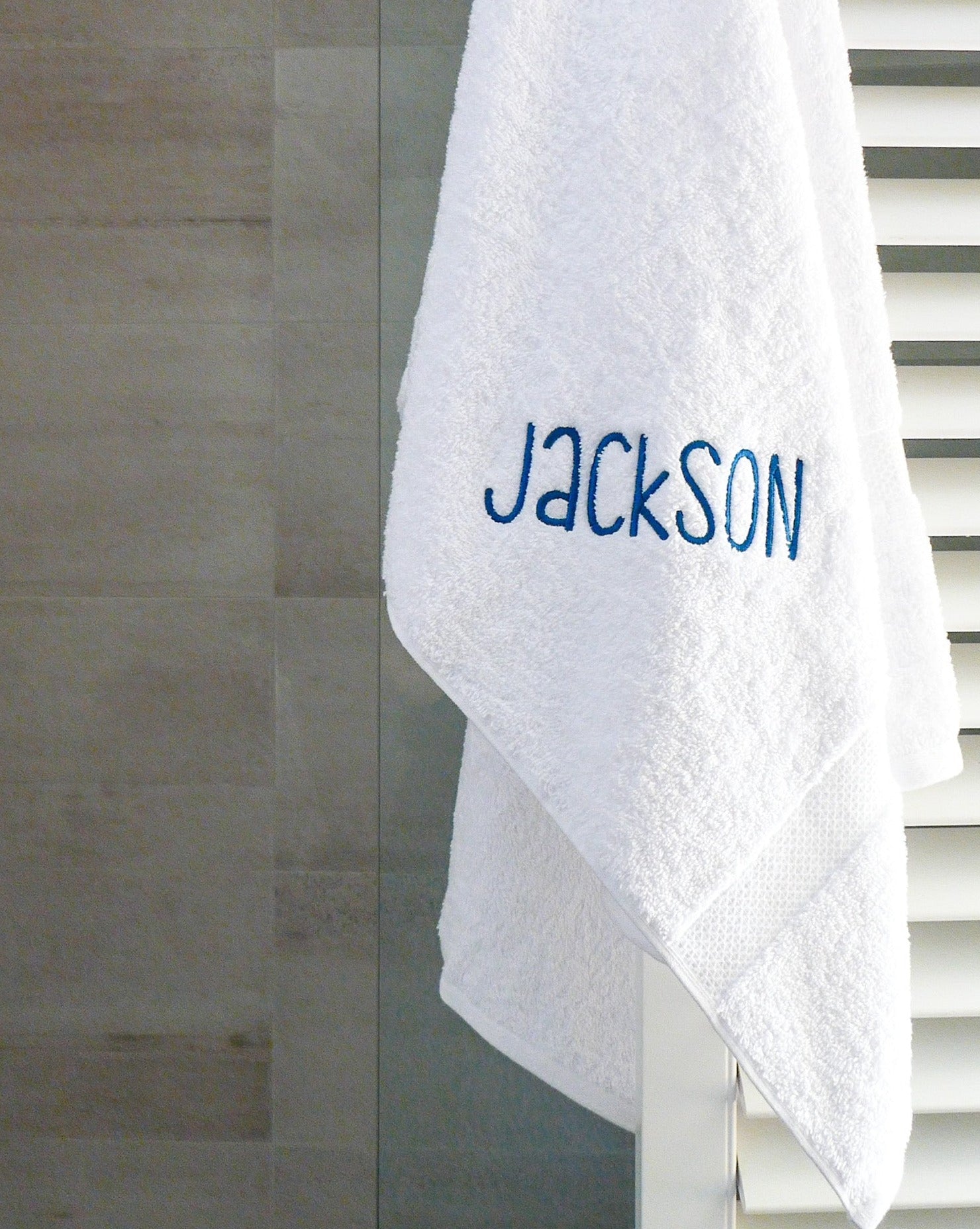 Personalised bathroom towels sale