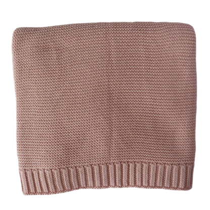 Personalised Knit Blanket | Dusty Rose