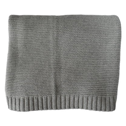 Personalised Knit Blanket | Grey