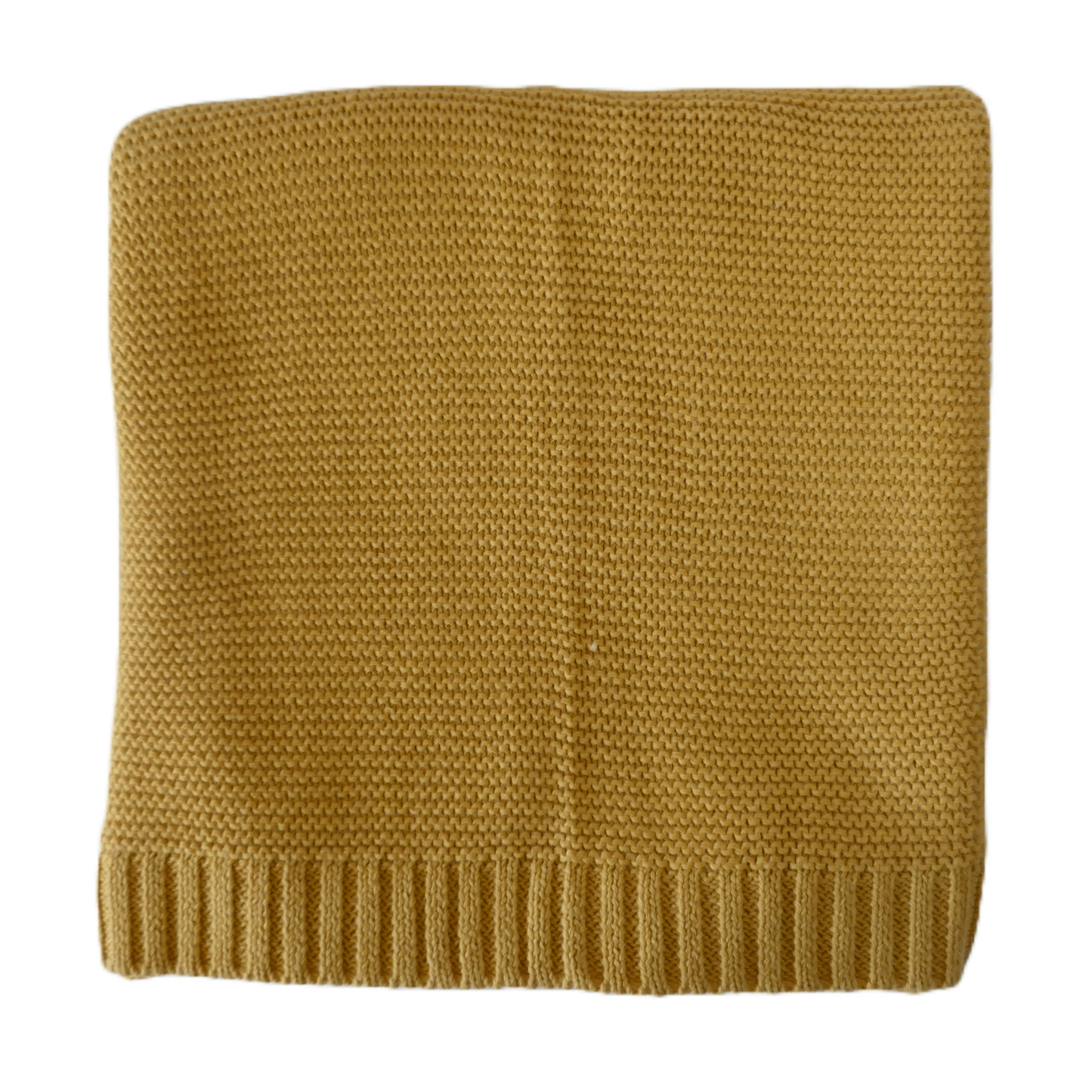 Personalised Knit Blanket | Mustard