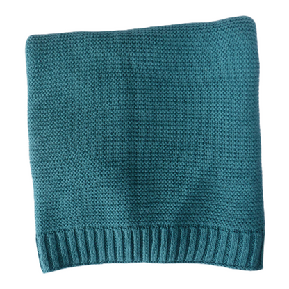 Personalised Knit Blanket | Teal