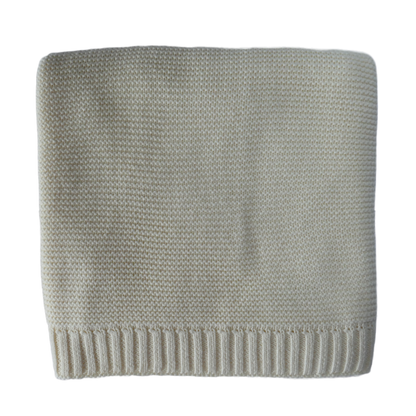 Personalised Knit Blanket | Cream